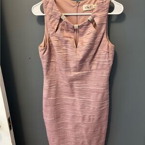 Eliza J Mauve Textured Midi Dress